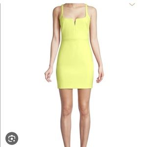Likely Neon Yellow Mini Dress